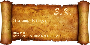Stromp Kinga névjegykártya